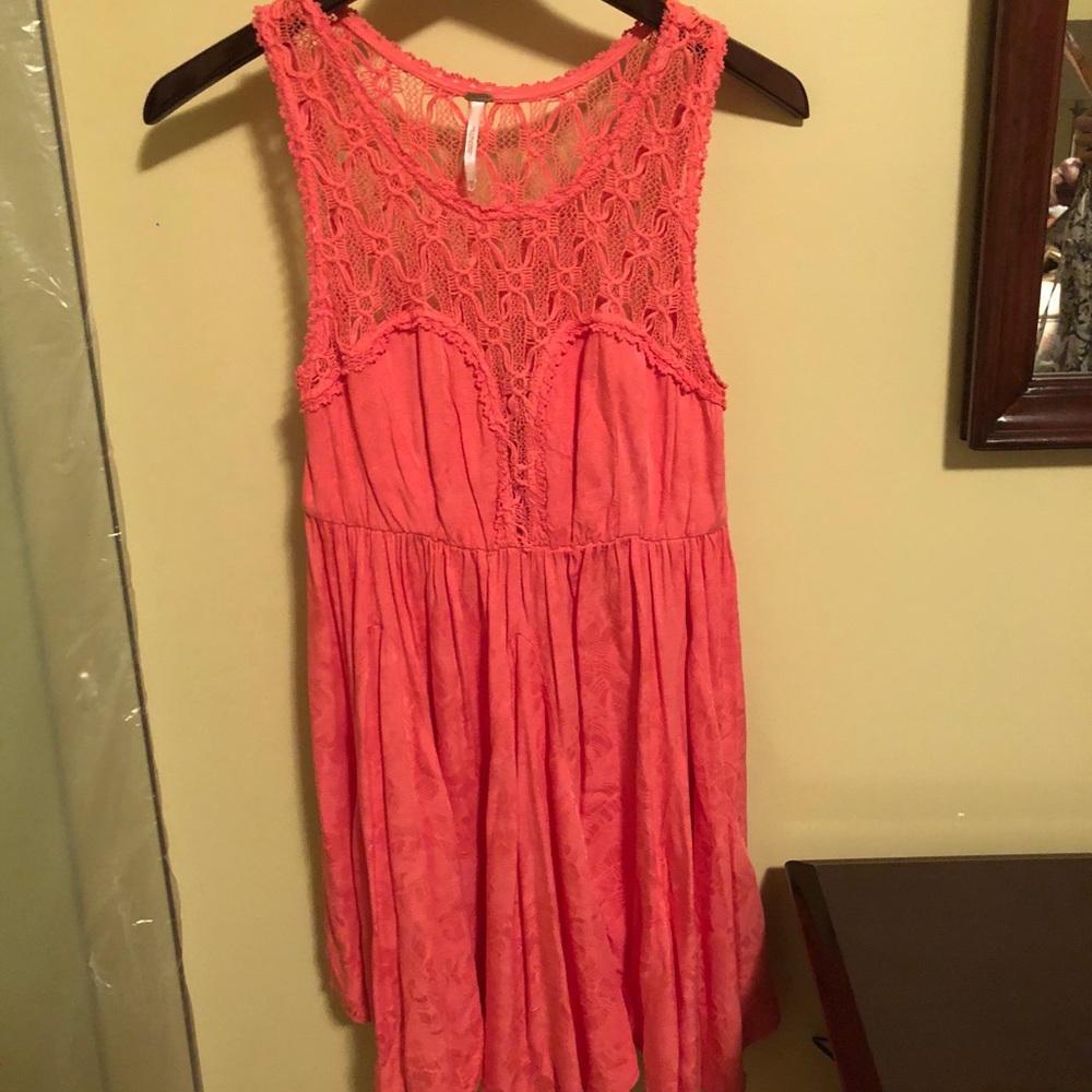 Free People coral summer dress